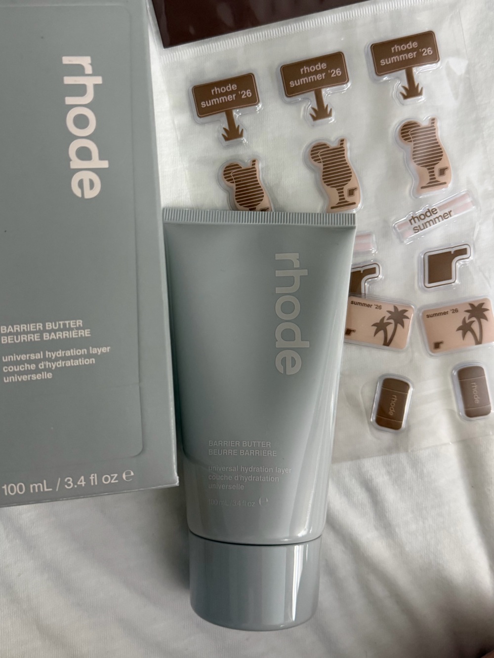 RHODE Barrier Butter Hydration w/Rhode puffy stickers NIB